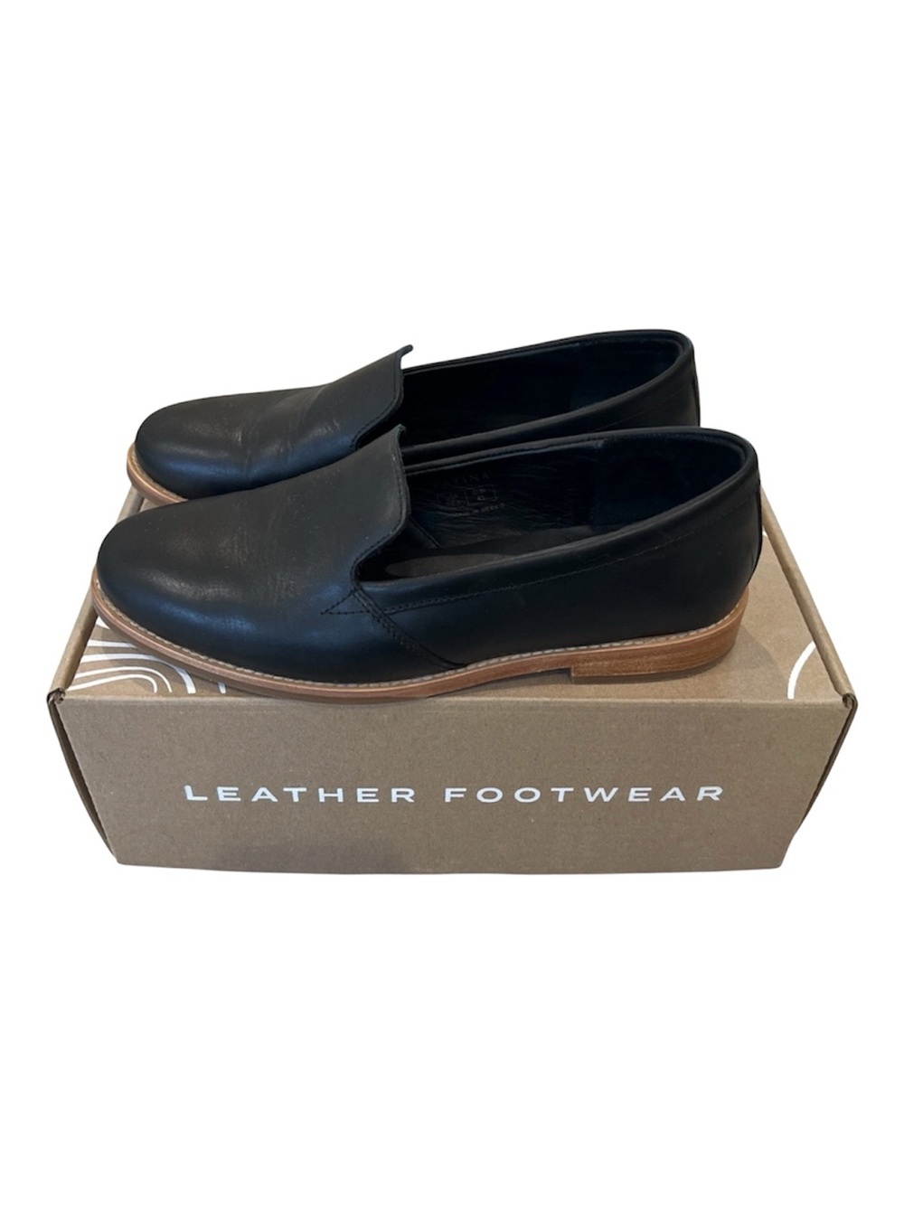 Portland Leather Goods PATINA Black Leather Round Toe Loafers